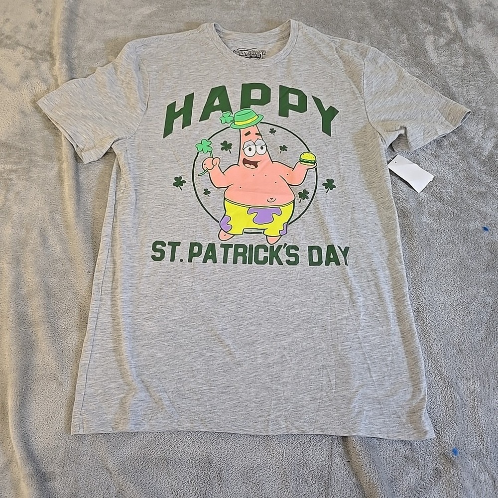 Nickelodeon Spongebob Squarepants Shirt Mens Medium Happy St. Patrick's Day